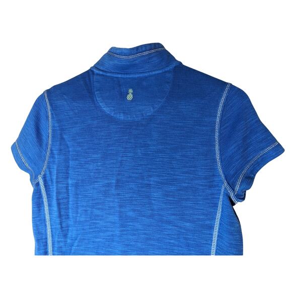 Tommy Bahama Tobago Bay 1/2 Half Zip Dress Sz M Blue Collared Beach Athleisure - Picture 8 of 10